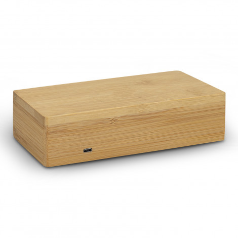 Bamboo Wireless Charging Clock - Image 4