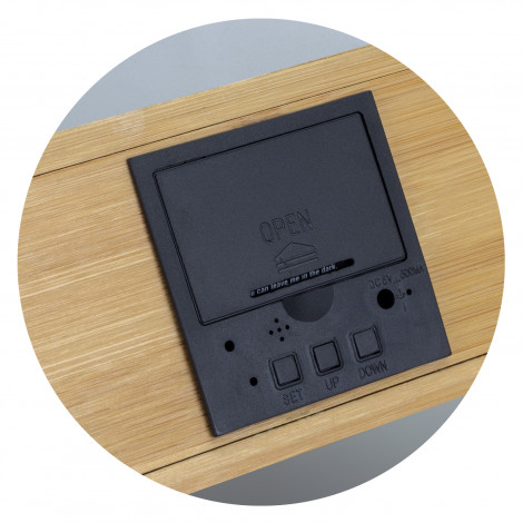 Bamboo Wireless Charging Clock - Image 5