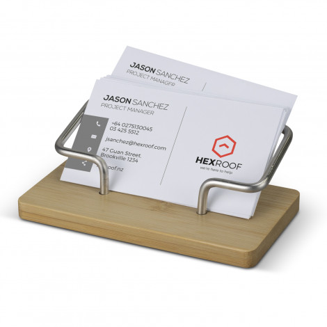 Bamboo Business Card Stand - Image 4